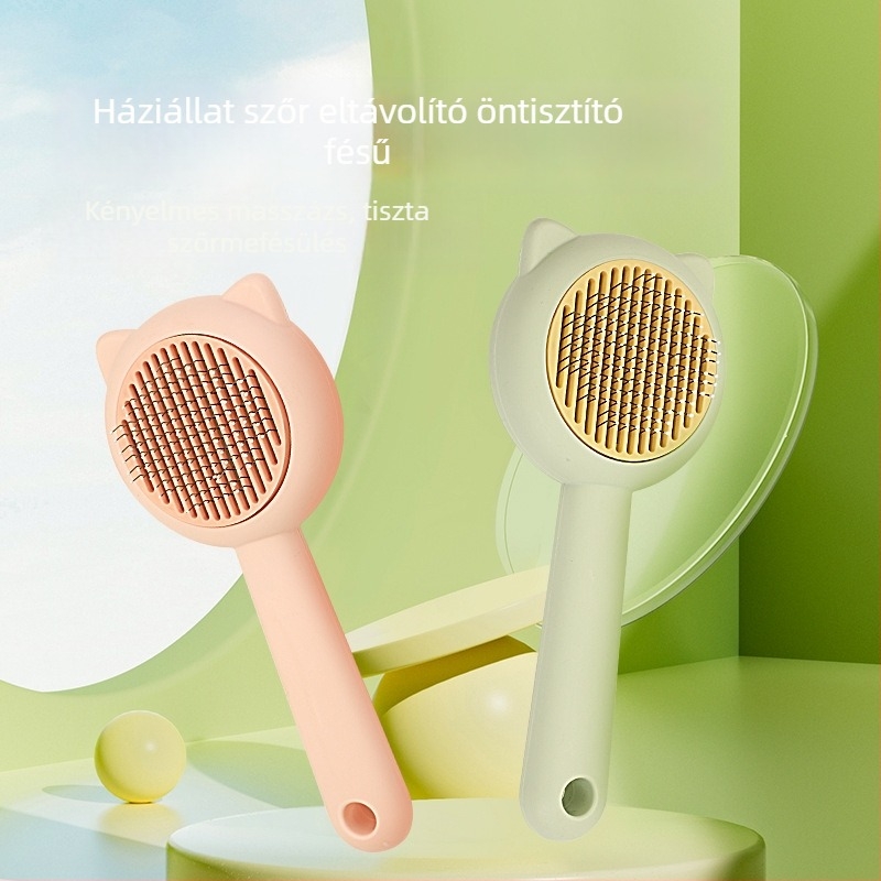 Macska- és kutya szőrének tisztítására szolgáló tűs fésű — ABS + rozsdamentes acél