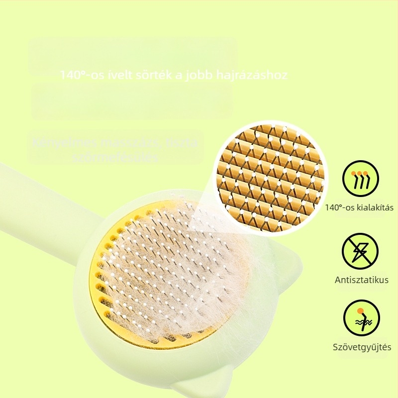 Macska- és kutya szőrének tisztítására szolgáló tűs fésű — ABS + rozsdamentes acél