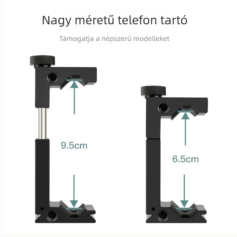 Fém telefonrögzítő háromlábú állvány Pan/Tilt fejjel, teherbírás 50 kg, magasság 9,5 cm, csőátmérő 2