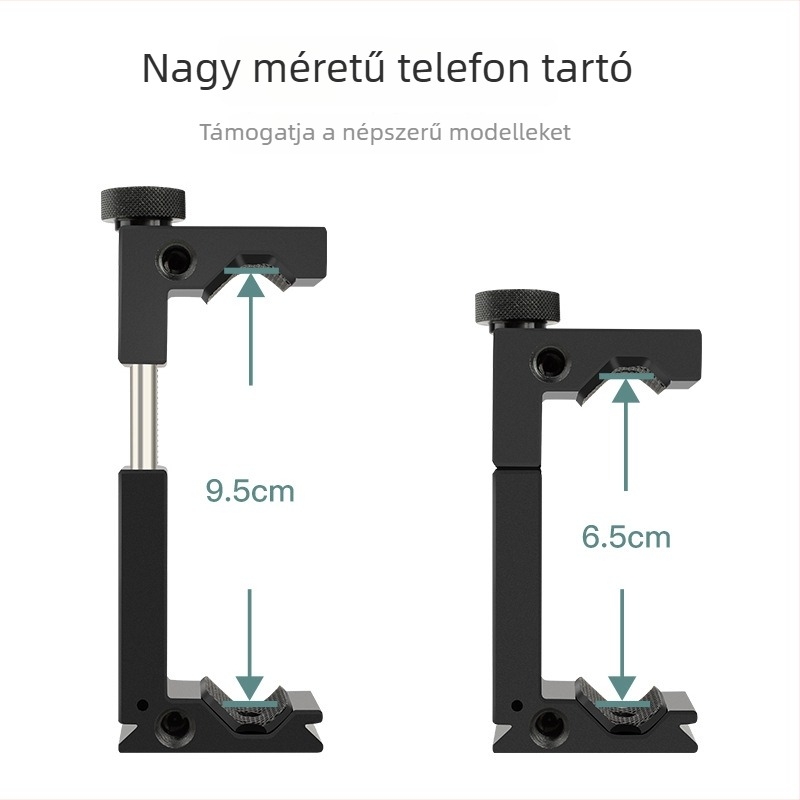 Fém telefonrögzítő háromlábú állvány Pan/Tilt fejjel, teherbírás 50 kg, magasság 9,5 cm, csőátmérő 2