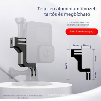 GoPro 9/10/11/12 vertikális adapter - alumínium ötvözetű állványátalakító, Modell AL19