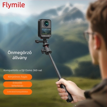 Flymile állvány DJI Action 5 Pro-hoz — kinyújtható rúd tartó, Pocket 3 teleszkópos tripod, 102.7 g