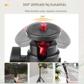 Flymile állvány DJI Action 5 Pro-hoz — kinyújtható rúd tartó, Pocket 3 teleszkópos tripod, 102.7 g