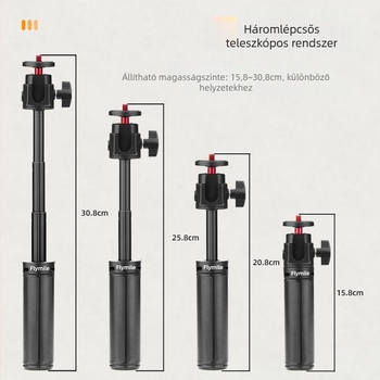Flymile állvány DJI Action 5 Pro-hoz — kinyújtható rúd tartó, Pocket 3 teleszkópos tripod, 102.7 g
