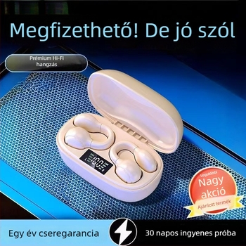 Bluetooth fejhallgató, fülön viselhető, Qualcomm chip, 10 m hatótáv, Bluetooth 5.0