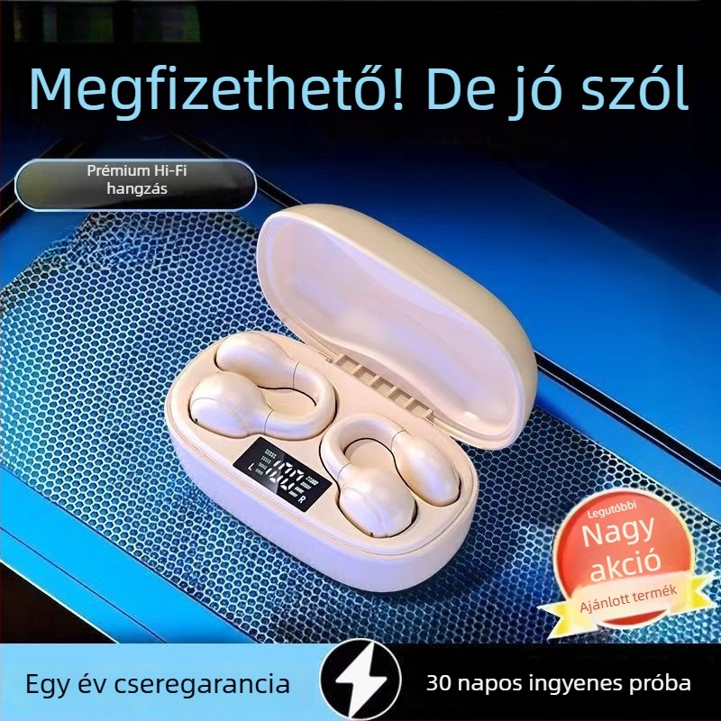 Bluetooth fejhallgató, fülön viselhető, Qualcomm chip, 10 m hatótáv, Bluetooth 5.0