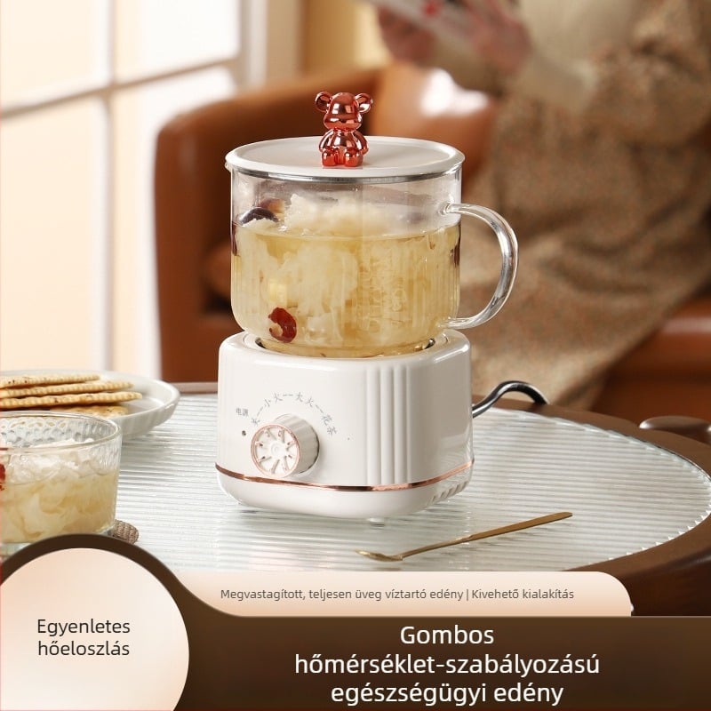 1 L-es üveg egészséges teakeverő hőmérséklet-szabályozással — multifunkcionális teakeverő talppal