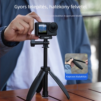 TELESIN Mini Selfie Stick 2.0 univerzális, alumínium és műanyag, állvány
