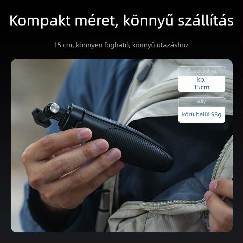 TELESIN Mini Selfie Stick 2.0 univerzális, alumínium és műanyag, állvány