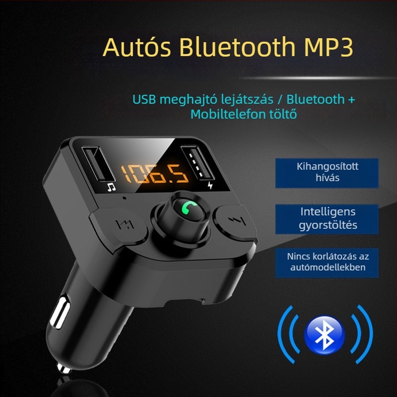 BT36B Autós MP3 lejátszó kártya/ USB-vel, veszteségmentes hangzás, Bluetooth kihangosító