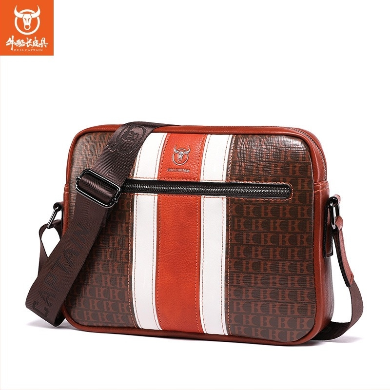 Férfi PU bőr crossbody táska, városi minimalist stílus, kopásálló, poliészter bélés, nagy kapacitású tabletához