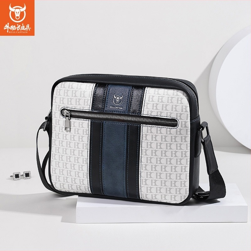 Férfi PU bőr crossbody táska, városi minimalist stílus, kopásálló, poliészter bélés, nagy kapacitású tabletához
