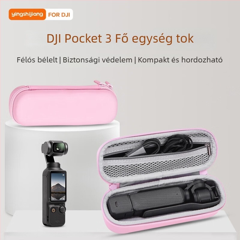 Shadow Craftsman DJI Pocket 3/2 Tároló Tok – PU külső, puha szőrös bélés, Kapacitás: Pocket kamera + védőtok, Kompatibilis a DJI Pocket 3/2, Súly: 192 g