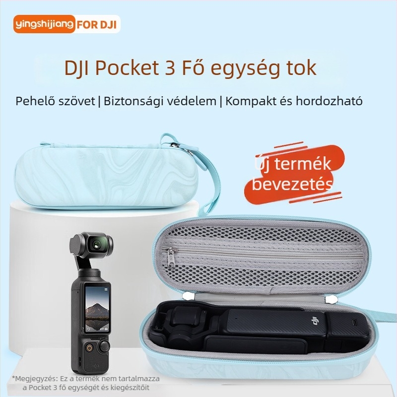 Shadow Craftsman DJI Pocket 3/2 Tároló Tok – PU külső, puha szőrös bélés, Kapacitás: Pocket kamera + védőtok, Kompatibilis a DJI Pocket 3/2, Súly: 192 g