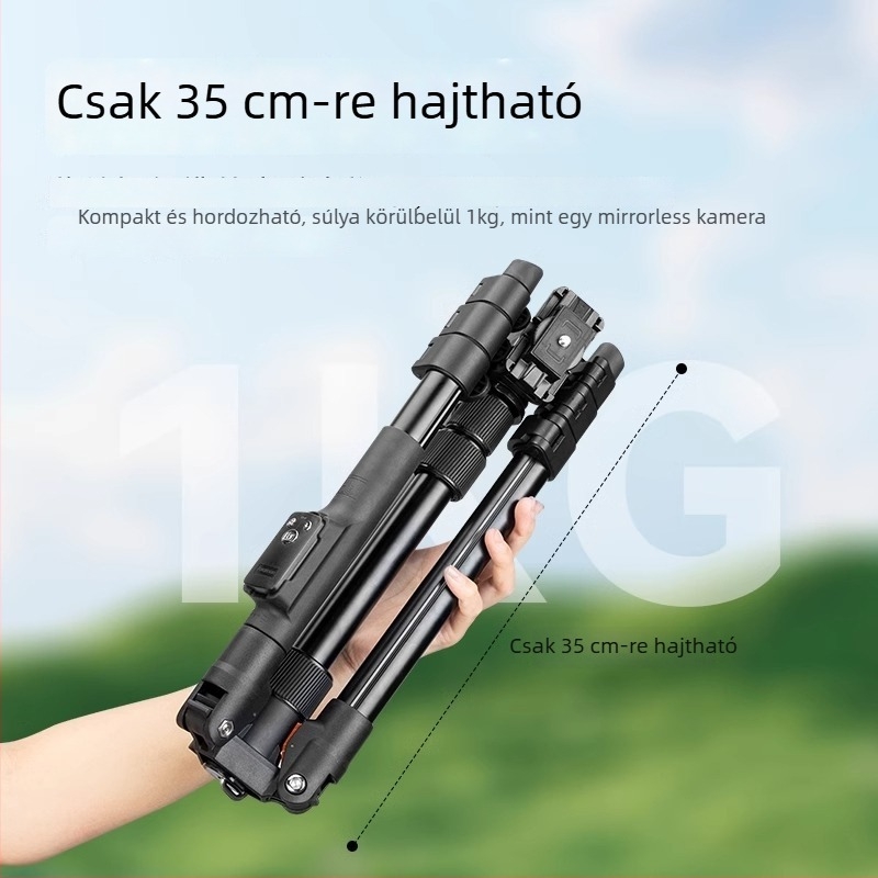 Yunteng 180 állvány gömbfejjel, alumíniumötvözet, 4 rész, teherbírás 3 kg, kompatibil Sony ZV-1 és ZV-E10