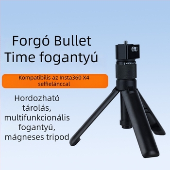 Selfie stick forgó fogantyúval, alumínium ötvözet, Insta360 X3/X4/X5 panoráma akciókamera tartó