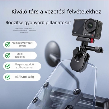 Motoros szélvédőklip, alumíniumötvözet, modell A29s, univerzális action kamera számára