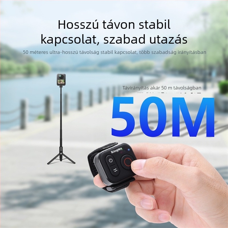 KM-RC04 Bluetooth távirányító DJI Action 6, Insta360, GoPro számára — ABS ház, Kingma márka