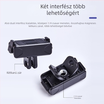 Mágneses gyorskioldó alap, összecsukható adapterrel DJI Osmo Action/Osmo360 — alumíniumötvözet + PC, 0,018 kg