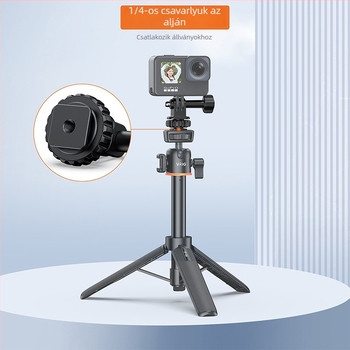 VRIG AC22 ABS GoPro hideg cipő alap külső akciókamera tripodhoz és 180°-os monitorforgatás