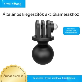Gp428b Gömbfej háromcsatlakozós adapteres alap, ABS műanyag, akciókamerákhoz