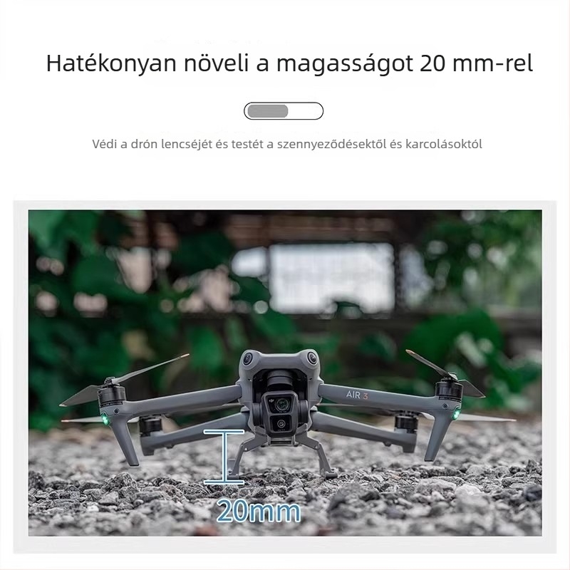 DJI Air 3S Tartozékok: Emelt háromlábú állvány és leszállási párna