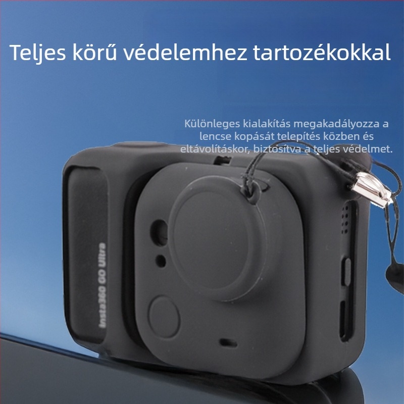 Insta360 GO Ultra szilikon védőtok – modell Shadow stone insta360go ultra; márka Zhanpeng; anyag: szilikon; logónyomtatás: Igen; csomagolás: GO Ultra töltődoboz szilikontok