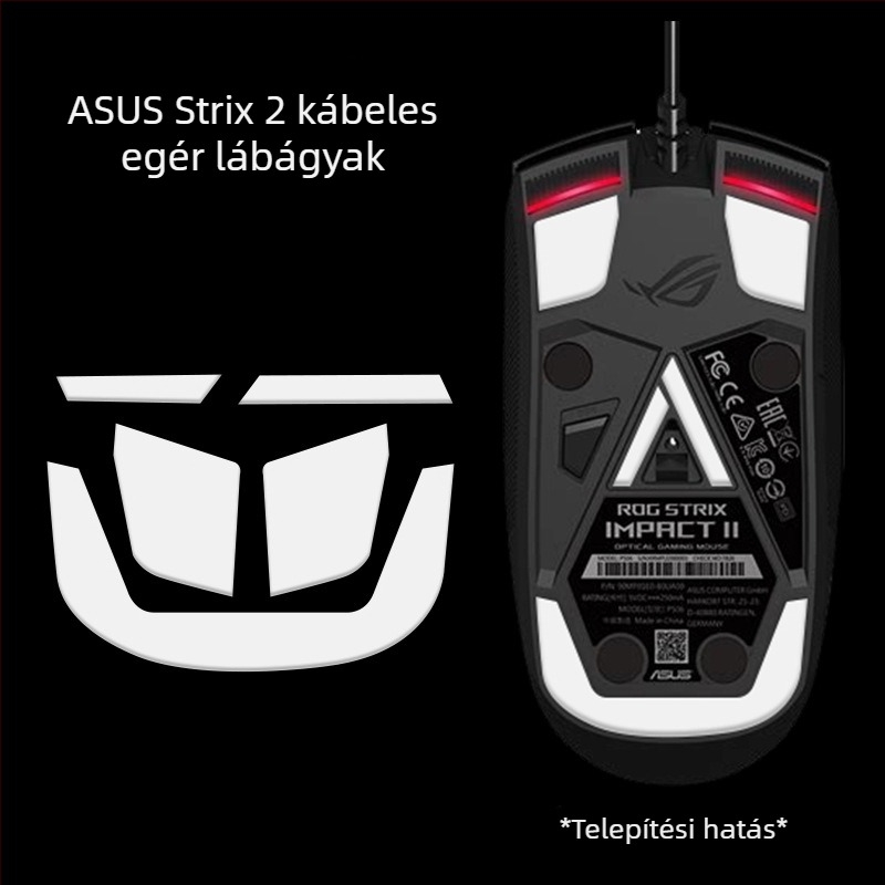 ASUS ROG Shadow Blade 2 egér talppad – Moon Blade, teflon ívelt él, csúszásmentes, kopásálló