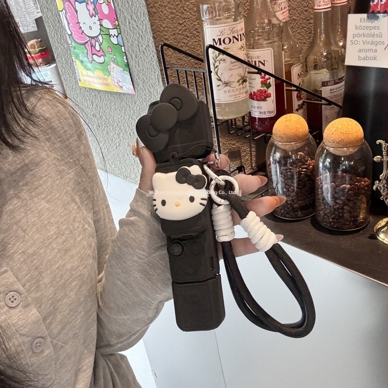 Macskadizájú szilikon védőtok DJI Pocket 3-hoz, lencse és gimbal védelme, karcolás elleni védelem