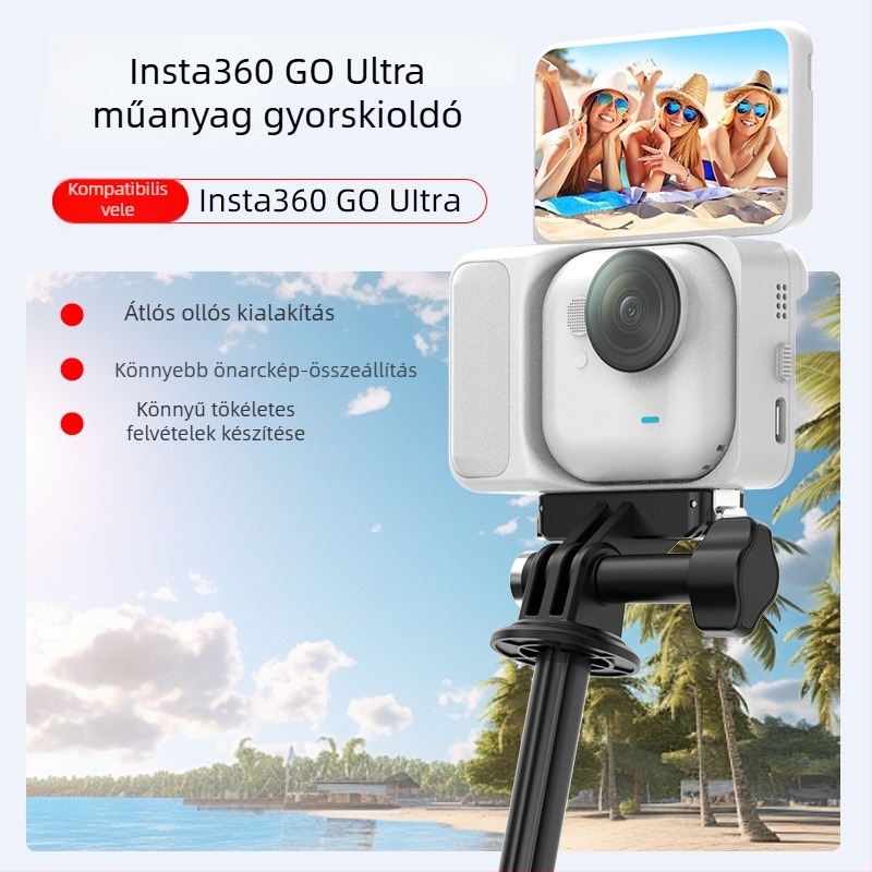 Insta360 GO Ultra mágneses gyorskioldó alap | Modell Go04, alumíniumötvözet + szilikon