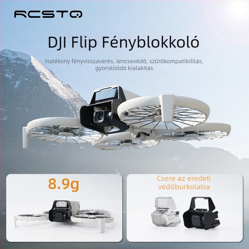 RCSTQ 1482700 Műanyag objektívvédő sapka DJI Fliphez — kettős funkciójú, nem levehető UAV kiegészítő