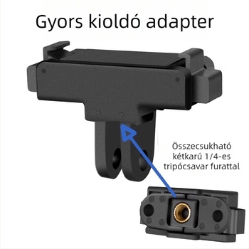 Két karmás összecsukható mágneses gyorsoldó tartó DJI Action 5/4/3-hoz (ABS, rozsdamentes acél, mágnes, szilikagél)