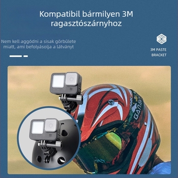 TELESIN akciókamera tartó: 360° forgás, állítható szög, dupla fej gyors kioldó, kompatibil GoPro/DJI Action4