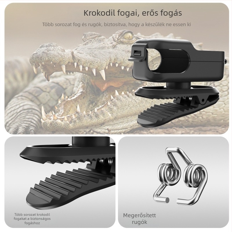 Osmo Nano forgó hátizsák-clip sportkamera rögzítő – mini gyorskioldó csipesz, modell On-j062, anyag műanyag