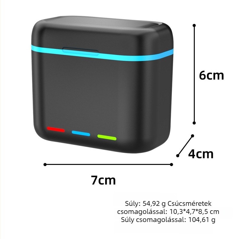 Youyixin Insta360 X3 töltő- és tárolódoboz – Shadow Stone Insta360 X3-kompatibilis; Modell: 360 X3 Charging Bin; Logó: Igen