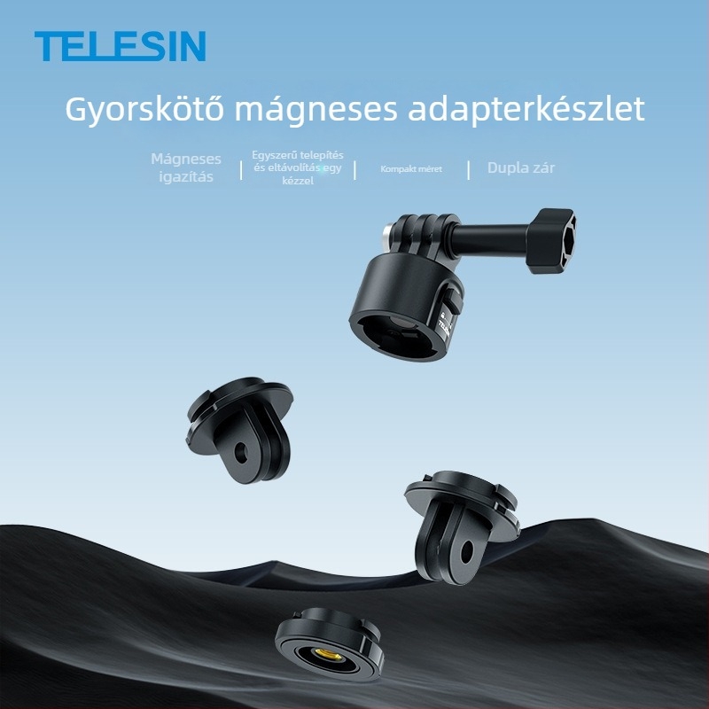 Taixun mágneses gyorskioldó adapter szett GoPro és Action kamerákhoz, 1/4 hüvelykes menet, univerzális