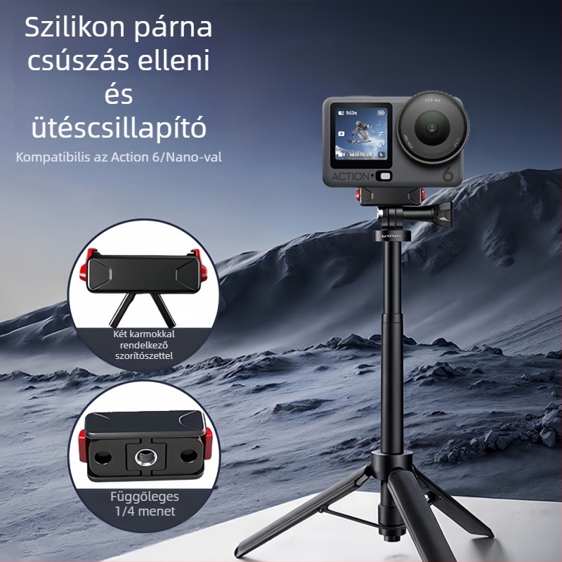Kétirányú mágneses gyorskioldó alap DJI Action 6 és Osmo Nano számára | Dj2 | Anyag: műanyag + fém | Csomagolás: 1 db