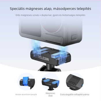 Telesin műanyag vákuumos tartó a DJI Action 5 Pro/4 és Osmo 360-hoz – kompatibil Action 5 Pro/4 és Osmo 360, autóüveghez rögzíthető