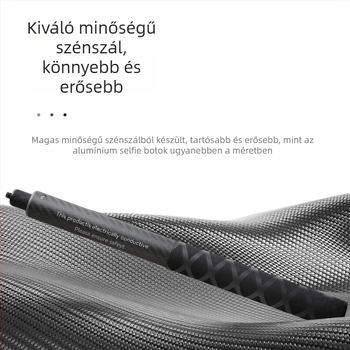Szénszálas selfie bot kinyitható Insta360/GoPro/action kamerákhoz