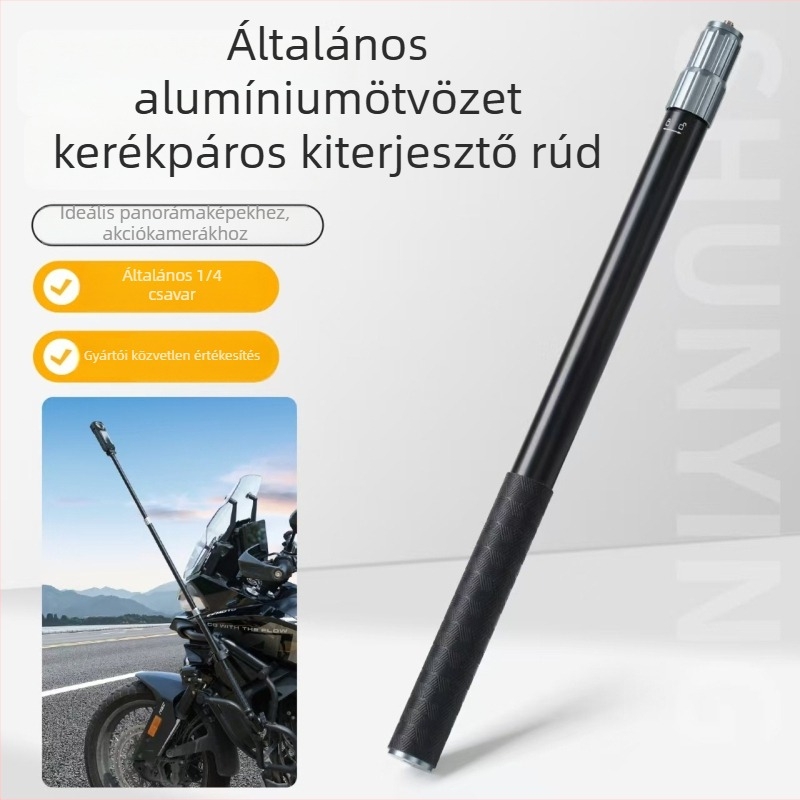 Paisd Univerzális alumíniumötvözetű motorkerékpárhoz való tartó a selfie bot védőcsövével Osmo360 kamera számára