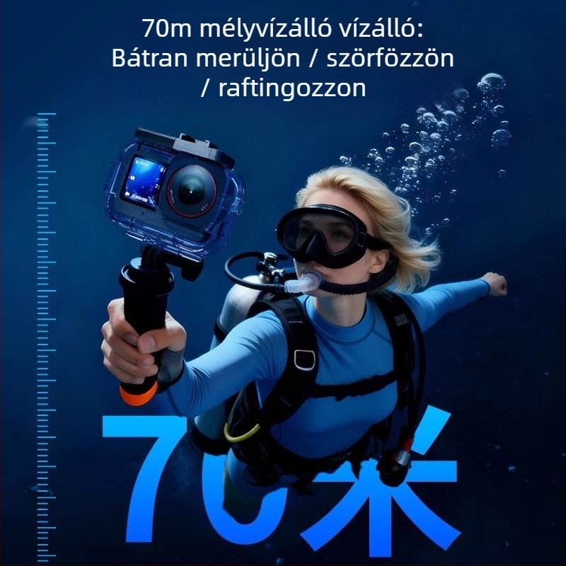 DJI Action6 vízálló tok (70 m mélyvíz, ABS anyag, ütésálló, merülő tok)