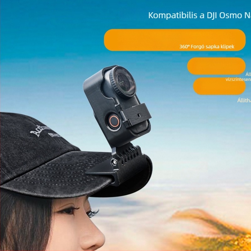DJI Nano sapka klipe – fejre szerelhető tartó baseball sapkára, Márka Qiyue, Modell DJI Nano