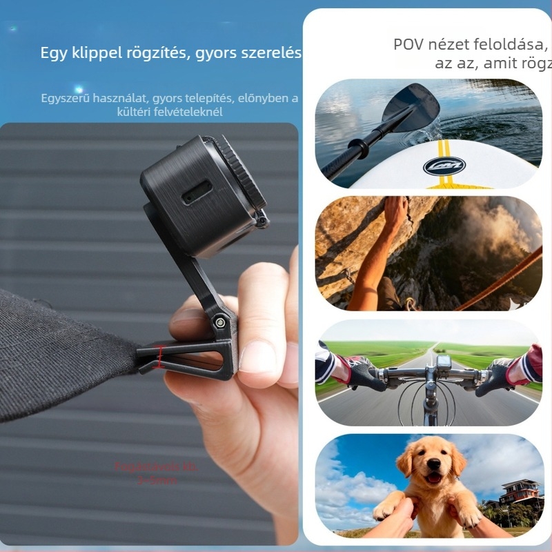 DJI Nano sapka klipe – fejre szerelhető tartó baseball sapkára, Márka Qiyue, Modell DJI Nano
