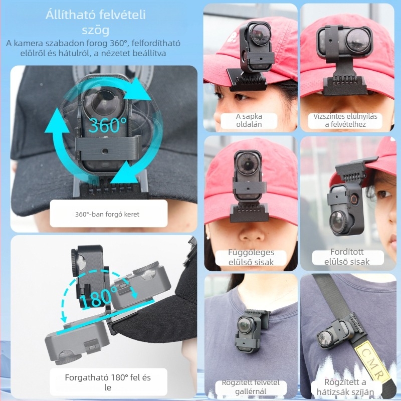 DJI Nano sapka klipe – fejre szerelhető tartó baseball sapkára, Márka Qiyue, Modell DJI Nano