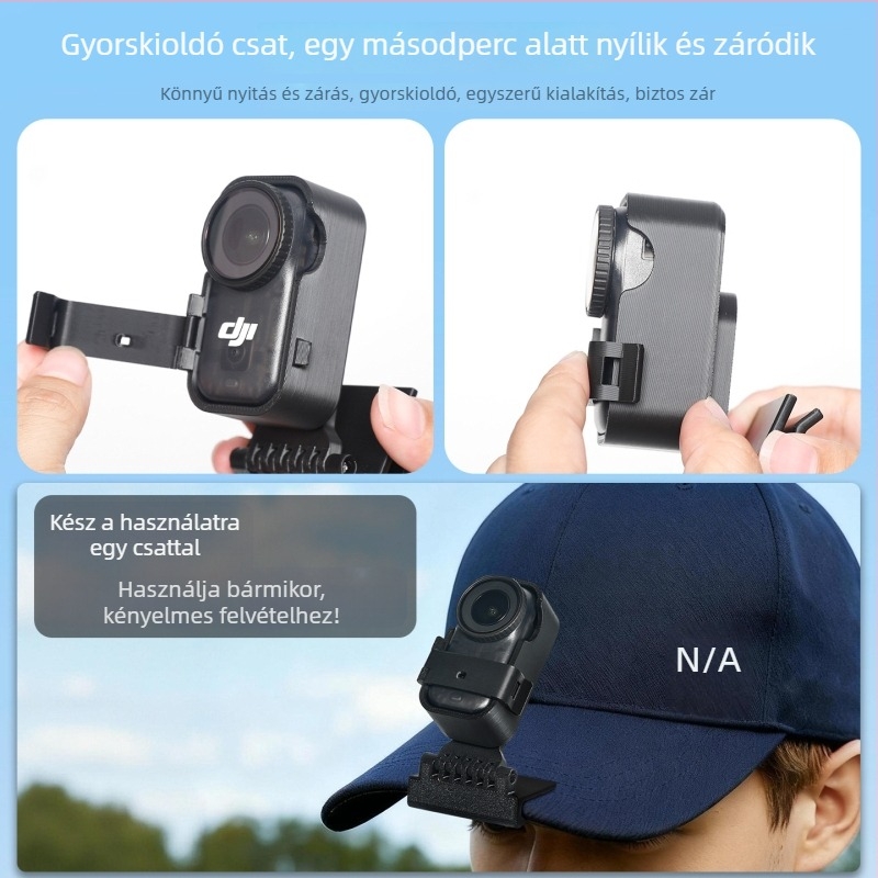 DJI Nano sapka klipe – fejre szerelhető tartó baseball sapkára, Márka Qiyue, Modell DJI Nano