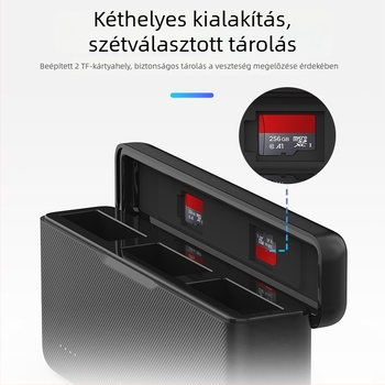 TELESIN Gyors töltődoboz DJI Action5/4/3 — Hordozható töltő, műanyag ház
