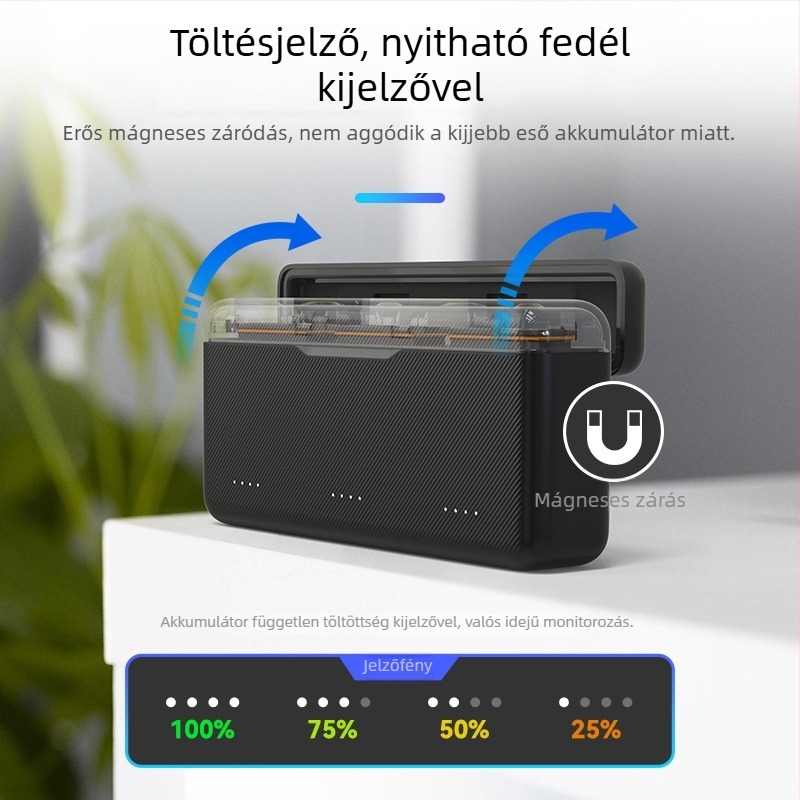 TELESIN Gyors töltődoboz DJI Action5/4/3 — Hordozható töltő, műanyag ház