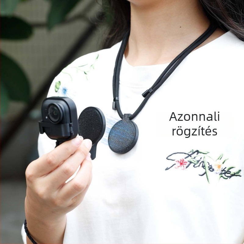 Mágneses kibővítő nyakpánt Insta360 GO Ultra-hoz — elrejti a gyorskioldó alapot, műanyagból, tartalmaz védőkeretet
