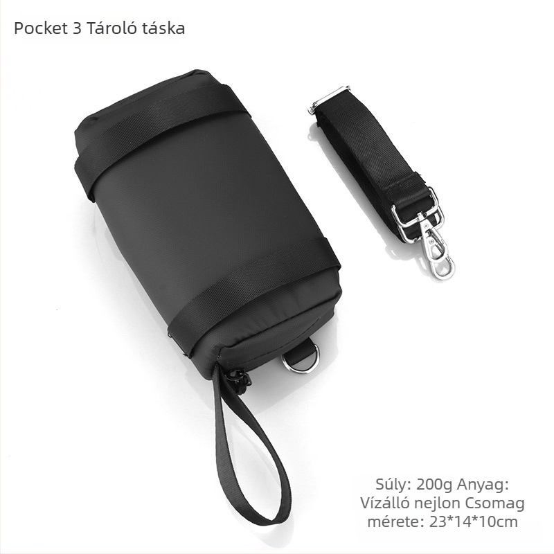 DJI Osmo Pocket 3 tároló táska – nylon anyag, szivacs része, logó nyomtatás elérhető, kompatibilis az Osmo Pocket 3-mal