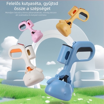 Kutyapiszok-gyűjtő eszköz – hordozható műanyag tisztító, 40 darabos doboz
